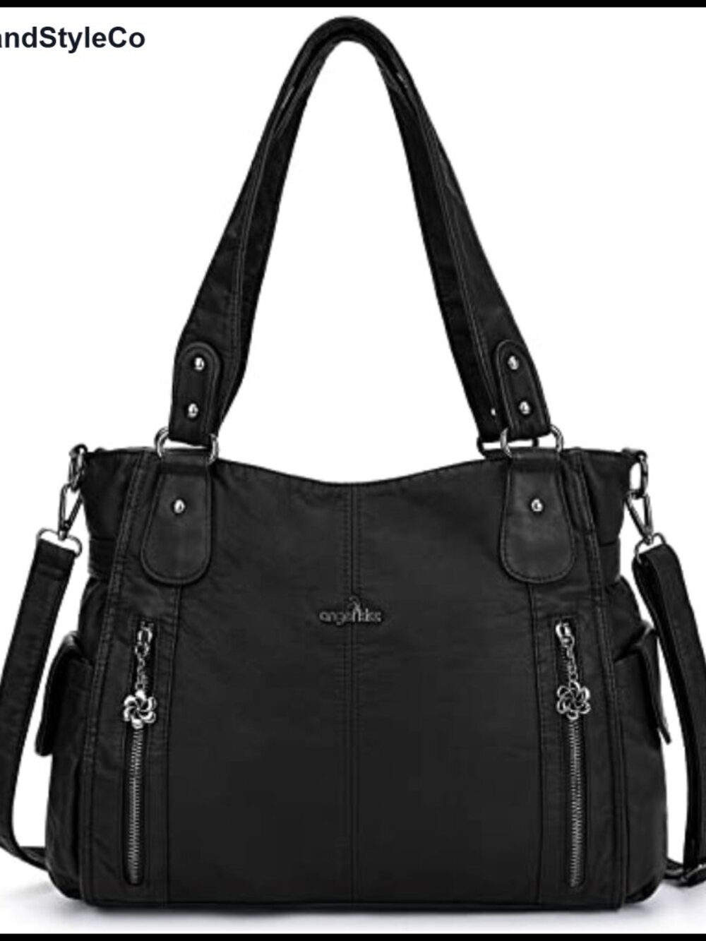 Vegan Leather Hobo Shoulder Bag Convertible Crossbody Tote Purse